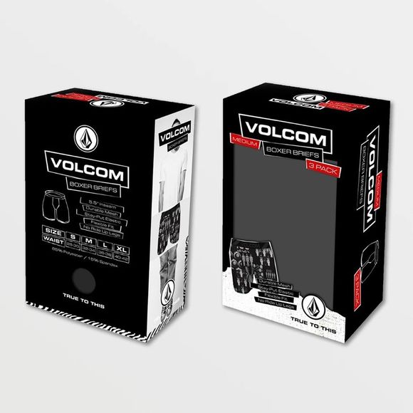 Volcom Stone Mesh Peace Boxer Briefs 3 Pack NIB - Picture 9 of 9